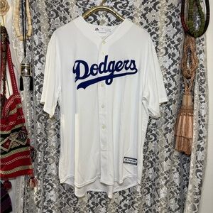 Los Angeles Dodgers Baseball Jersey white blue XXL like new